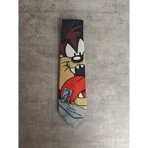 Vintage Looney Tunes Taz Lick Stamp Collection Men's Tie W/ Tags 1997